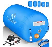 KESSER® Air Roll Airtrack - Rollo inflable, incluye bolsa de transporte y bomba de aire eléctrica, barril de gimnasia, rollo de yoga, rollo de fitness, 100 x 60 cm