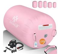 KESSER® Air Roll Airtrack - Rollo inflable, incluye bolsa de transporte y bomba de aire eléctrica, barril de gimnasia, rollo de yoga, rollo de fitness, 120 x 60 cm