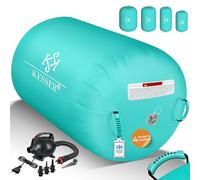 KESSER® Air Roll Airtrack - Rollo inflable, incluye bolsa de transporte y bomba de aire eléctrica, barril de gimnasia, rollo de yoga, rollo de fitness, 120 x 60 cm