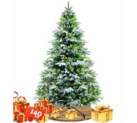 KESSER® Árbol de Navidad Artificial 140 cm con 470 Puntas, árbol de Navidad Artificial, Abeto Elegante, Montaje rápido, Incluye Soporte, decoración navideña de Polietileno de 1,4 m, Verde con Nieve
