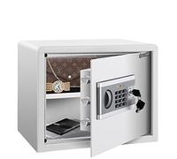 KESSER® Caja Fuerte Electrónica | Caja de Batería | 3 Cerraduras de Doble Perno | Para Pared y Suelo | Para Muebles | Iluminación Interior, L Plata