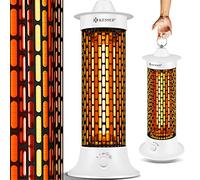 KESSER® Calefacción radiante infrarrojo en pie, 1200 W, eficiencia energética, con oscilación 360°, IP55, para terraza.
