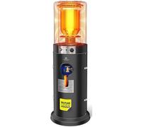 KESSER® Calefactor radiante de gas KE12, calefactor de patio, de exterior, 12,5 kW de gas, radiante, in ubierta projoectora acero inoxidable, negro