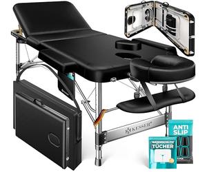 KESSER® Camilla de Masaje Móvil Plegable y Ajustable en Altura Cama de Masaje de 3 Zonas Estética Amplia de Terapia + 10x Reposacabezas