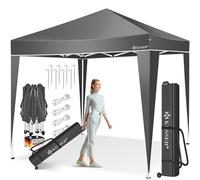 KESSER® Carpa Plegable 3x3m | Pop-Up Regulable en Altura Estable Impermeable Resistente al Invierno | Protección UV 50+ Incluye Bolsa con Ruedas y Anclaje al Suelo - Antracita