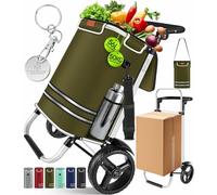 KESSER® Carrito de Compras Plegable con Capacidad de 56 litros y Resistencia de hasta 50 kg | Carrito 3 en 1: Carretilla, Carrito y Bolsa | Carrito de Compras Plegable con Nevera
