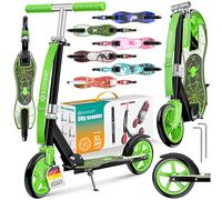 KESSER® City Scooter para Niños, Patinete Plegable Regulable en Altura, Scooter hasta 100 kg, Freno en Ruedas Traseras, Altura hasta 190 cm, Correa de Transporte incluida