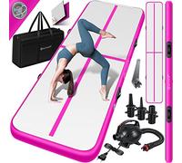 KESSER® Colchoneta de Gimnasia, Inflable Airtrack, colchoneta de Gimnasia 3/4/5/6 m | Esterilla de Yoga, Esterilla de Tumbling, Esterilla de Ejercicio, Rosa, 600 x 100 x 10 cm