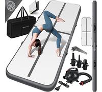 KESSER® Colchoneta de Gimnasia, Inflable Airtrack, colchoneta de Gimnasia 3/4/5/6 m | Esterilla de Yoga, Esterilla de Tumbling, Esterilla de Ejercicio, Antracita, 300 x 100 x 10 cm