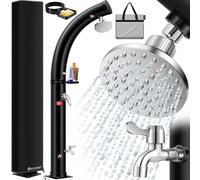 KESSER® Ducha solar de jardín, Arco de ducha solar incluido. Capó de protección agua caliente | 20 litros | Máximo 60 °C sin conexión a la red eléctrica | Ducha de piscina Camping