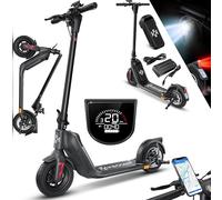 KESSER® E-Scooter con Homologación para Circular por Carretera, hasta 20 km/h, 40 km de Autonomía, Batería de 36V/10Ah/360Wh, Motor de 450W, Pantalla LCD, Plegable, hasta 120 kg, Negro