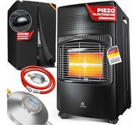 KESSER® El calentador cerámico de gas de 4200W, incl. regulador de presión de gas, manguera de gas, calentador de gas, quemador cerámico de infrarrojos, bombonas de gas butano hasta 15kg