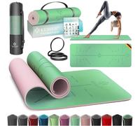KESSER® Esterilla de gimnasia con correa de transporte, esterilla de yoga de TPE, acolchada y antideslizante, 183 x 61, esterilla de para deportes de fitness, Pilates y gimnasia