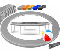 KESSER® Funda de Borde de trampolín, 30 cm de Ancho, Funda de Resorte 100% Resistente a los Rayos UV, Ø 366 cm, Gris Claro