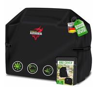 KESSER® Funda para Barbacoa Resistente a la Intemperie |Grill Cubierta para Weber, Brinkmann Char Broil Parilla | Tejido Oxford 600D | 147 x 61 x 122 cm, Negro