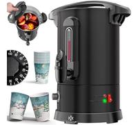 KESSER® Hervidor de vino caliente 6,8/10/20/30L de acero inoxidable Incluye vaso, hervidor de vino caliente con termostato Hervidor automático de bebidas calientes Hervidor de agua Dispensador de agua