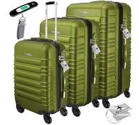 KESSER® Juego de 3 Maletas rígidas, Maleta rígida, Maleta de Viaje, Incl. báscula de Equipaje + Etiqueta de Equipaje, Maleta rodante, Cerradura, 4 Ruedas ABS, Carcasa rígida, asa telescópica M-L-XL