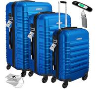 KESSER® Juego de 3 Maletas rígidas, Maleta rígida, Maleta de Viaje, Incl. báscula de Equipaje + Etiqueta de Equipaje, Maleta rodante, Cerradura, 4 Ruedas ABS, Carcasa rígida, asa telescópica M-L-XL