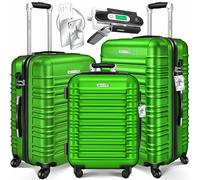 KESSER® Juego de 3 Maletas rígidas, Maleta rígida, Maleta de Viaje, Incl. báscula de Equipaje + Etiqueta de Equipaje, Maleta rodante, Cerradura, 4 Ruedas ABS, Carcasa rígida, asa telescópica M-L-XL