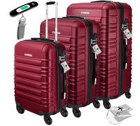 KESSER® Juego de 3 Maletas rígidas, Maleta rígida, Maleta de Viaje, Incl. báscula de Equipaje + Etiqueta de Equipaje, Maleta rodante, Cerradura, 4 Ruedas ABS, Carcasa rígida, asa telescópica M-L-XL
