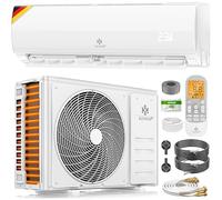 KESSER® Kit de aire acondicionado split Quick Connect 12000 BTU 3,4 kW - WiFi y aplicación Aire acondicionado con función de calefacción y modo de refrigeración Aire acondicionado de pared,