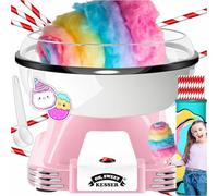 KESSER - Kit de máquina de barba de azúcar para el hogar, con 30 palitos de algodón de azúcar y cuchara dosificadora, máquina de algodón de azúcar retro con accesorios, altura 22 cm, 500 W