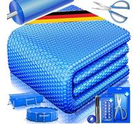 KESSER® Lona solar para piscina de 400 µm, lona solar rectangular de 800 x 400 cm, cubierta solar flexible que se puede cortar, lona para piscina para calentar el agua, cubierta solar con tijeras