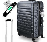KESSER® Maleta rígida de Viaje, Incluye báscula de Equipaje + Etiqueta de Equipaje, Maleta con Ruedas, Cerradura de combinación, 4 Ruedas, plástico ABS, Mango telescópico