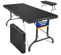 KESSER® Mesa Buffet Plegable de plástico 183 x 76 cm, Mesa de Camping, de jardín, terraza y balcón 8 Personas Incl. asa de Transporte, Antracita