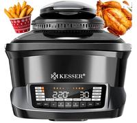 KESSER Multicocina con freidora de aire caliente, 8 L y 16 programas, dispositivo de cocina - Grillen, hornear, guisar, cocinar al vapor, función de precalentamiento y mantenimiento del calor