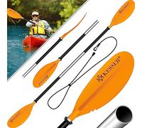 KESSER® Paleta Doble - 4 Piezas para Canoa Kayak Sup Stand-Up Paddling Board Pala de Remo, 228 cm de Aluminio, Muy Ligera para Bote Inflable, Remo, Kayak, Surf Board Bote