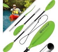 KESSER® Paleta Doble - 4 Piezas para Canoa Kayak Sup Stand-Up Paddling Board Pala de Remo, 228 cm de Aluminio, Muy Ligera para Bote Inflable, Remo, Kayak, Surf Board Bote