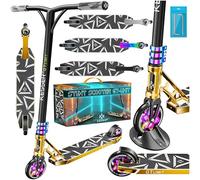 KESSER® Patinete Acrobático GT-Limit, con Dirección 360Ḟ y Soporte, Ruedas PU de 110 mm, Scooter Oro