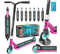 KESSER® Patinete Acrobático X-Limit-Pro, Funscooter Con Dirección de 360Ḟ, Soporte, Rodamientos ABEC 9, Ruedas PU 110 mm, Scooter, Rosa/Turquesa