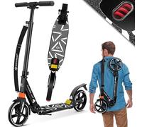 KESSER® Patinete Cityroller Scooter Ruedas de 205 mm PU Big Wheel - PRO-S con doble suspensión, scooter de ciudad plegable y ajustable en altura, patinete para adultos y niños