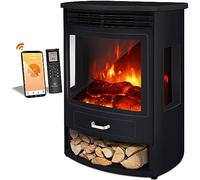 KESSER® Prio Chimenea Eléctrica Con Calentador, Ventilador, Mando a Distancia 950/1900W, LED Efecto Llama, Termostato