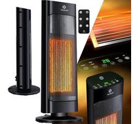 KESSER® - Radiador de ventilador ahorro de energía, silenciador, 2000 W cerámico, 15-30 °C, calentamiento rápido, función oscilación 80 °, temporizador 24 horas
