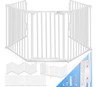 KESSER® Rejilla Protectora para Chimenea con Puerta de Metal, Rejilla de protección para el Horno, Parque Parque de Seguridad, Rejilla de Seguridad para niños, 600cm