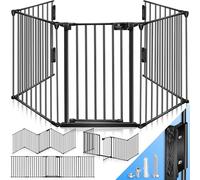 KESSER® Rejilla Protectora para Chimenea con Puerta de Metal, Rejilla de protección para el Horno, Parque Parque de Seguridad, Rejilla de Seguridad para niños, 360cm