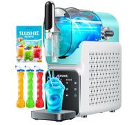KESSER Slush - Máquina para hacer granizados (2 L, para granizados, cócteles helados, frappés, batidos de leche y zumo congelado, en 25 minutos y con 6 programas, incluye 3 vasos y libro de recetas