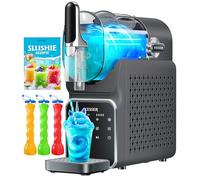 KESSER Slush - Máquina para hacer granizados (2 L, para granizados, cócteles helados, frappés, batidos de leche y zumo congelado, en 25 minutos y con 6 programas, incluye 3 vasos y libro de recetas