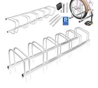 KESSER® Soporte para Bicicleta con Placa de Aparcamiento, Soporte múltiple con Distancia de Rueda de 37 cm para neumáticos de 30 - 65 mm, 6 Bicicletas