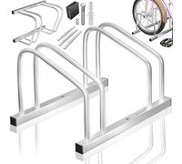 KESSER® Soporte para Bicicleta con Placa de Aparcamiento, Soporte múltiple con Distancia de Rueda de 37 cm para neumáticos de 30 - 65 mm, 2 Bicicletas