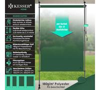 KESSER Toldo vertical con pinza, 200 x 310 cm, extensible y opaco, toldo vertical con manivela sin agujeros, protección visual y protección contra el viento para jardín y terraza, resistente al agua
