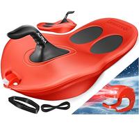 KESSER® Trineo Bob Alpina con luz LED, Incluye Cuerda de tracción, Trineo para niños y Adultos, Estable, Deportes de Nieve, Invierno, Deportes de Nieve