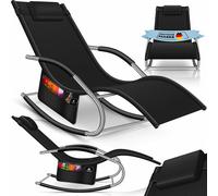 KESSER® Tumbona Plegable de jardín | Silla Plegable | Tumbona | Silla Mecedor ergonómicas reclinables | Resistente a la Intemperie | 150 kg de Carga