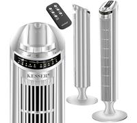 KESSER® Ventilador de torre con mando a distancia | Ángulo de oscilación de 90° | 3 velocidades | 90 cm |+ función de temporizador | función turbo | ventilador de columna ventilador de pedestal