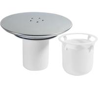 KESTY Cubierta para desagüe de ducha, tapón de ducha, desagüe de ducha Viega Tempoplex, 90 mm/115 mm, cubierta de desagüe de ducha, cromado, tapón de inodoro, color blanco