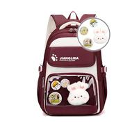 KESUDE Mochila Escolar Niña Niño, Mochilas Escolares Adolescente Impermeable, Mochila Juvenil Grande Mochila de 6 a 12 Años para Primaria Secundaria Ordenador Portátil, Rojo