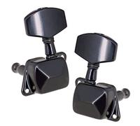 kesurpae 6 piezas clavijas de afinación componente negro sintonizador perillas cabezas de máquina llaves botones cuerda rodillo guitarras piezas para reemplazar, Tipo 1